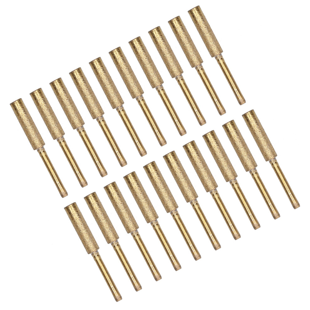20Pcs Chainsaw Tool Kit Gold Burr Grinding Head 5.5Mm Rustproof & Sharpener 4601391227210