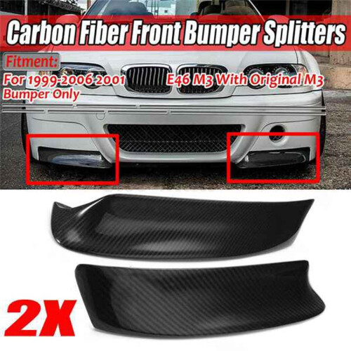 Für  E46 M3 1999-2006, Echte Carbonfaser, Frontstoßstangen-Spoilerlippe 1