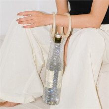 2X Weinbeutel, Elastisches Netz, Stabiler Griff, Hochzeitsgeschenk, Funkelnd, Schön, Wiederverwendbar, Weinbeutel für Hochzeit, Geburtstagsfeier
