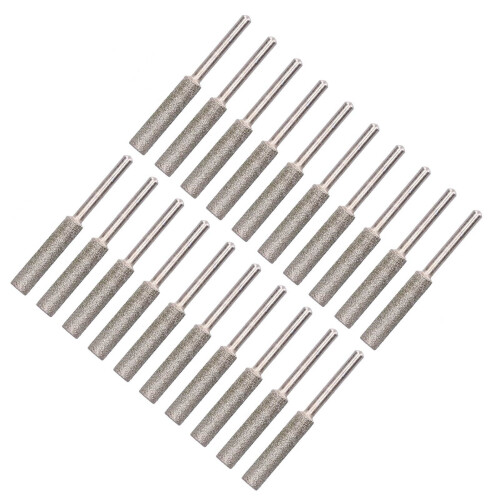Chainsaw Sharpener Burr Set 20pcs Silver 5.5mm Rotating File Grinding Kit