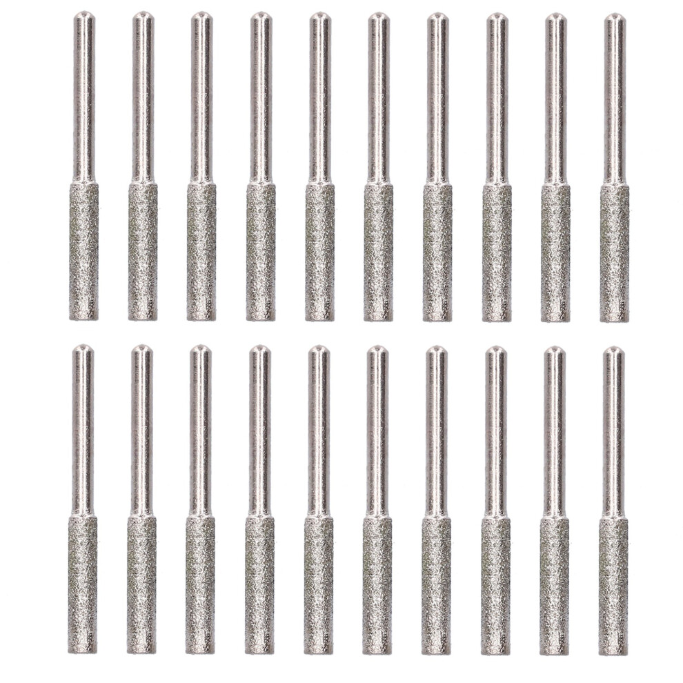 Chainsaw Sharpener Burrs 20Pcs Set Silver 4.8Mm Grinding File Tool Replacement 6911391227270