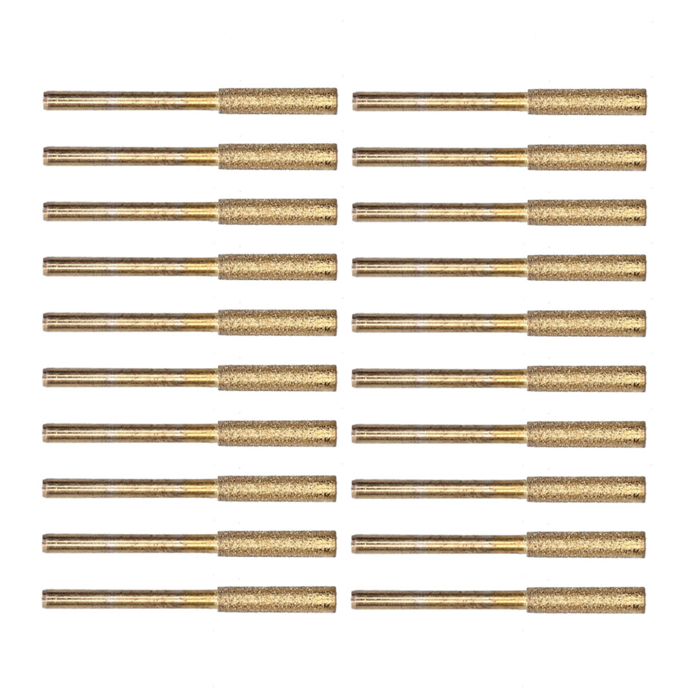 Chainsaw Sharpener Burr Set 20Pcs Gold 4.8Mm Rotating File Kit For Wood Cutting 8491391227268