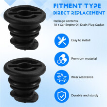 10Pcs Car Engine Oil Drain Plug Gasket 06L103801 for EA888 Engine Oil Pan Drain Plug Accessories