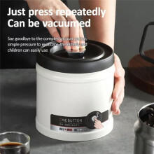 Coffee Bean Vacuum Sealed Tank 1600ML Stainless Steel Grain Tea Nut Keep Fresh Kitchen Airtight Cans