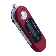2X Portable USB MP3 Player Music Player Digital LCD Screen FM Radio Multifunction MP3 Music Player Red