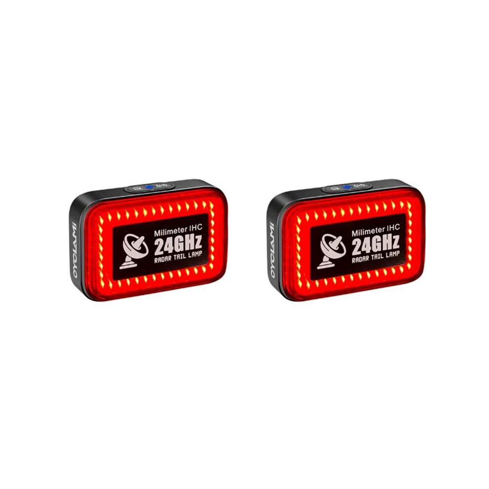 2X Cyclami Rt02 Bicycle Intelligent Tail Bike Rear Brake Sensing Lamp Ebike Led Sensor Light 6031945990426
