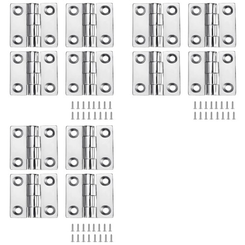 Dobradiças de  de Aço Inoxidável para Serviço Pesado, Dobradiças de Grau Marítimo, 2 Polegadas X 2 Polegadas (50 mm X 50 mm), (12 Peças)
