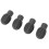 Silicone Stretchable Drumstick Silent Practice Tips Gray 4PCS 16