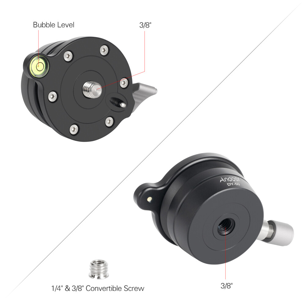 Andoer Dy-50 Tripod Levelling Base For Dslr 7340572973597