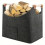 1pc Extra Large Foldable  Firewood Basket, Heavy Duty with Reinforced Handles - Multi-Use Storage 1