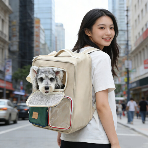 Large Pet Carriers Backpack with Wheel for-bag with trolley 2