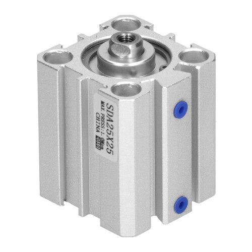 Bore 25mm Aluminum Double Acting Pneumatic Cylinder for Industrial Use SDA25x25 1
