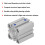 Bore 25mm Aluminum Double Acting Pneumatic Cylinder for Industrial Use SDA25x25 9