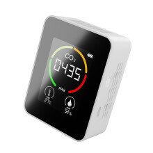 Tragbarer CO₂-Detektor Thermohygrometer Luftqualitätsmesser 90*70*35mm Schwarz/Weiß