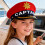 Party Ready Adjustable Captain Hat Adult Size Soft-Red 5