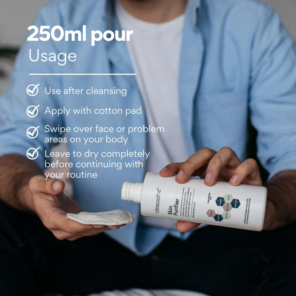 Clinisoothe Clinisoothe+ Skin Purifier 250Ml - Spot And Acne Treatment For Face And Body, Prevent Breakouts And Promote Rapid Recovery With Hypochlorous Technolo