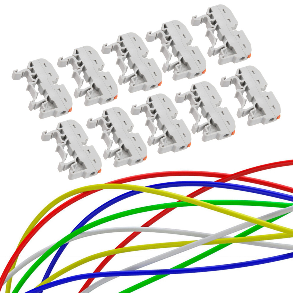 10Pcs Wire Connection Block Pct-211 Spring Lever Terminal 0.08-4.0Mmâ² 7891391230519