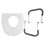 Raised Toilet Seat with Adjustable Armrests 1