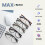 OPULIZE Reading Glasses 4 Pack, Black Brown Blue Grey, +1.50 5