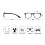 OPULIZE Reading Glasses 4 Pack, Black Brown Blue Grey, +1.50 8
