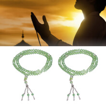 Muslim Prayer Beads 99 Beads Zen Green 8mm Tasbih for Gift & Daily Use
