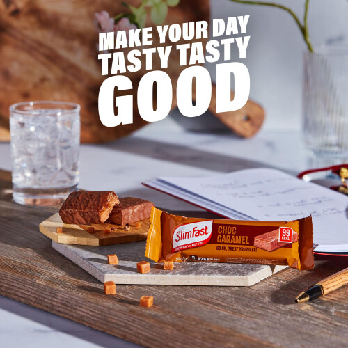 SlimFast SlimFast • Meal Replacement Snack Bar • Chocolate Caramel Flavour • 2