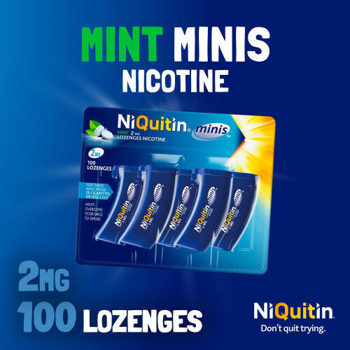 NiQuitin NiQuitin Minis 2mg Nicotine Lozenges - Mint 100s 2