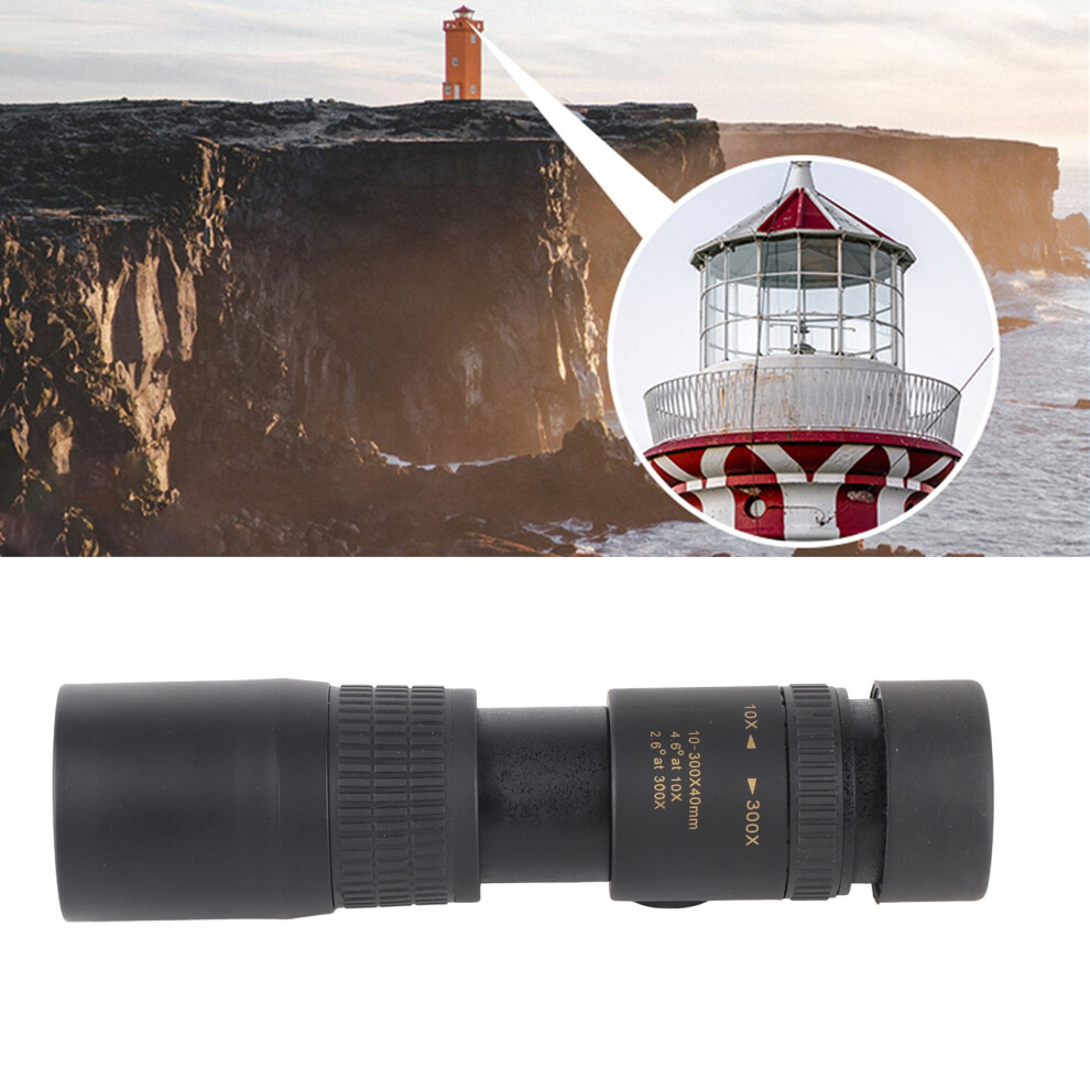 10-300X40 Monocular Telephoto Lens Waterproof Night Vision For Camping 4951391231848