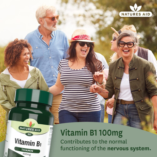 Natures Aid Natures Aid Vitamin B1 100mg Thiamine – 90 Tablets 1