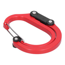 Aluminium Climbing Carabiner Hook, Red, 6x7.5cm, 41g