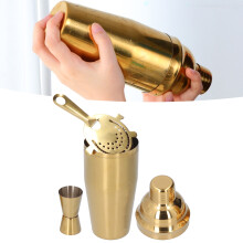 Moderner 750 ml Edelstahl Cocktail-Barset mit Sieb & Shaker