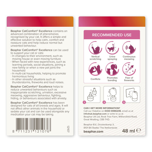 Beaphar Beaphar - CatComfort Excellence 30 Day Refill – Pheromone Calming for Cats - Re 1
