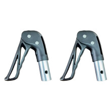 2X Wheelchair Accessories: Folding Plastic Handle with Button Structure for Sports Wheelchairs