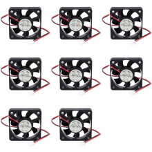8pcs 50mm 12V 2Pin 4000RPM Sleeve Bearing PC Case CPU Cooler Cooling Fan