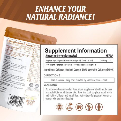 Nutrian Collagen+ | 1200mg Bio-Active Hydrolysed 100% Bovine Collagen 2