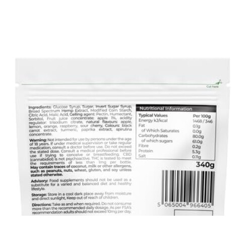 CBD Guru Vegan CBD Gummies 20mg 60 Pack | Mixed Fruit Flavour 2