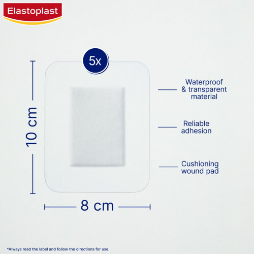 Elastoplast Elastoplast Med+ Waterproof XXL Dressing, 5 Count 1