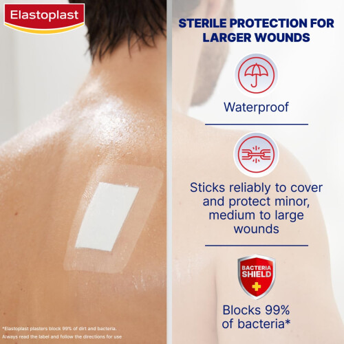 Elastoplast Elastoplast Med+ Waterproof XXL Dressing, 5 Count 2