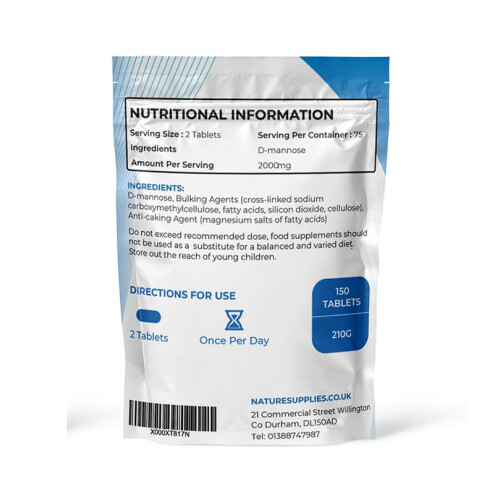 D Mannose Tablets 1000mg | 150 Pack Dmannose Tablets | (Not D 1