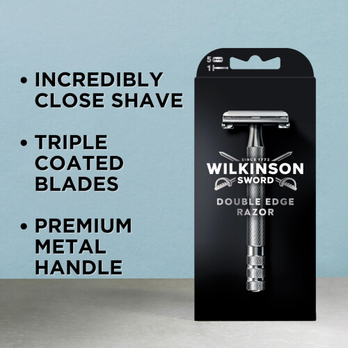 Wilkinson Sword WILKINSON SWORD Double Edge Blade Refills for Men, Pack of 10 Razor Refills, wit 1