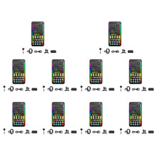 10X I9 Voice Changer Volledige Set Meerdere Audio-Effecten Live-Geluidskaarten Ultradunne Draagbare Live-Geluidskaart Mic Tool