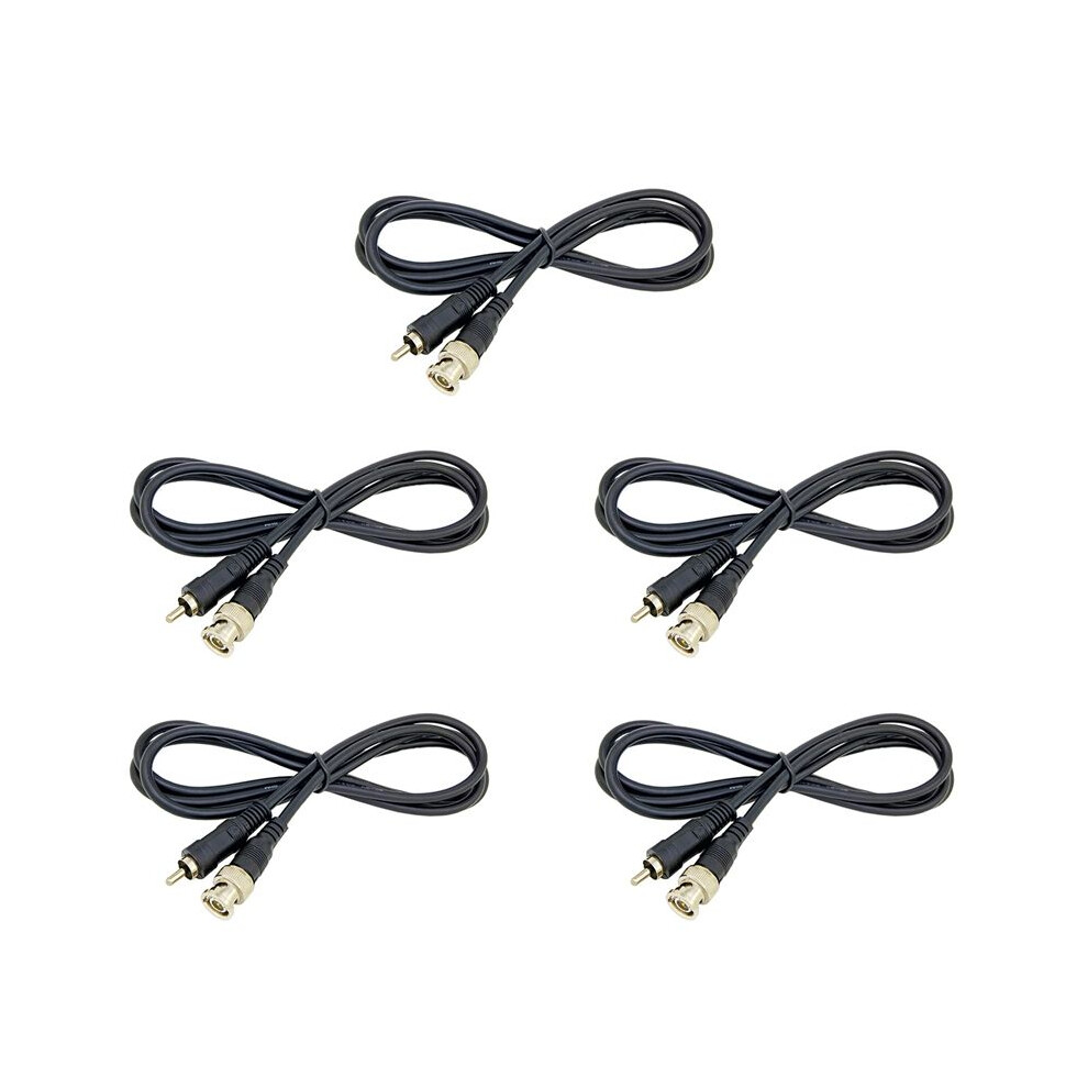 5Pc 1.5M Bnc To Av Cable Bnc To Rca Male Adapter Video Recorder Tv Q9 Monitoring 6031717677913