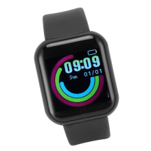 44in Sport Smartwatch IP65 Waterproof Sleep & Step Monitor Black