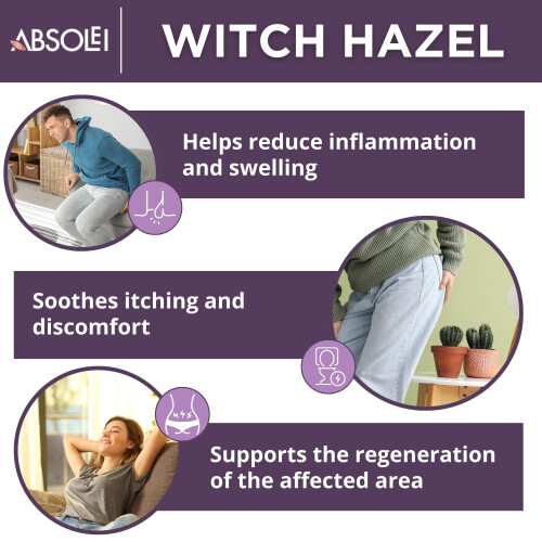 Absolei Hemorrhoids Ointment, Natural Witch Hazel Ointment for 2
