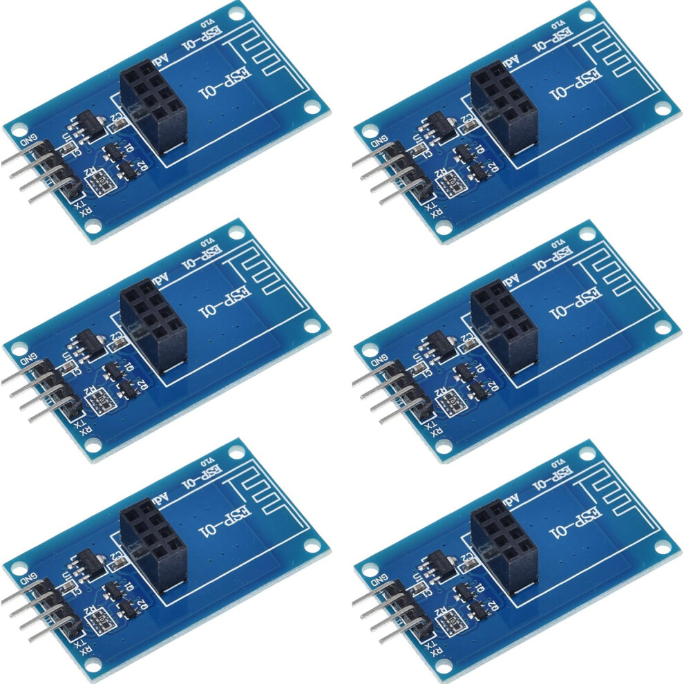 Esp8266 Esp01 Adapter Module 3.3V 5V Compatible With BuiltâIn Regulator And Level Shifting Pack Of 6 9092120242232