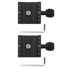 2X Aluminium 50mm Quick Release Plate QR Clamp Fits Arca Swiss Standard for Tripod Ballhead