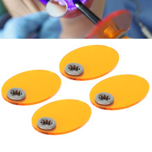 10pcs Dental Light Curing Shields, Elliptical Plastic Eye Protection