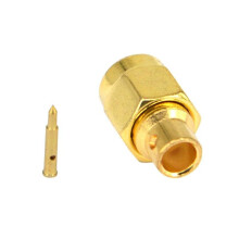 100 Pack SMA Male RF Coax Connector GoldPlated Straight Solder Type for RG141 Cable