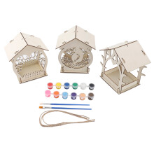 DIY Wooden Bird Feeder Kit for Kids, Hanging Outdoor House Gift