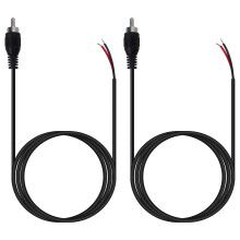 Replacement Cable 10ft for RCA, RCA Male to Bare Wire Cord for Amplifier and AV Receiver, Quick Audio Restoration